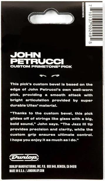Jim Dunlop John Petrucci Primetone  Jazz III Plectrum 3-pack, Ophalen of Verzenden, Nieuw, Elektrische gitaar