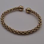 Armband - 14 karaat Geel goud Parel - Open Lotus-armband 585, Sieraden, Tassen en Uiterlijk, Antieke sieraden
