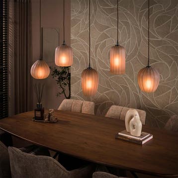 *WOONWINKEL* Hanglamp Met Bruin Frosted Glas Klein, Verzenden, Nieuw