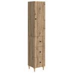 vidaXL Kastenset 2 pcs 33 x 34,5 x 90 cm Bewerkt hout, Huis en Inrichting, Verzenden, Nieuw