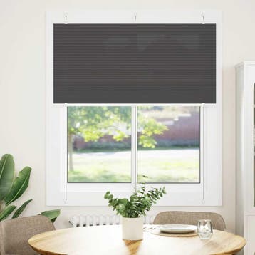 vidaXL Plissé rolgordijn 120x150cm stofbreedte 119,4cm, Verzenden, Nieuw, Zwart