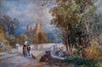 Barend Cornelis Koekkoek (1803–1862) - Romantisch Landschap, Antiek en Kunst