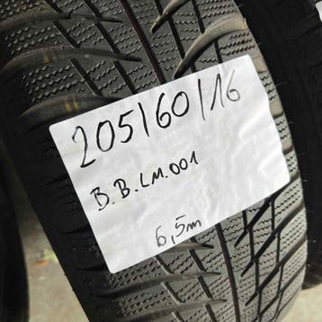 2 x Bridgestone 205-60-16 Winterbanden 6,5mm, Auto-onderdelen, Gebruikt, 16 inch, Band(en), Personenwagen