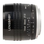 Lensbaby Velvet 56 Pentax K-mount objectief Zwart, Verzenden, Gebruikt, Macrolens