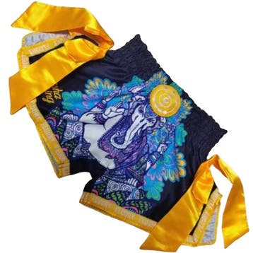 Fluory Muay Thai Kickboks Broekje Olifant Zwart MTSF101, Kleding | Dames, Rokken, Ophalen of Verzenden, Nieuw