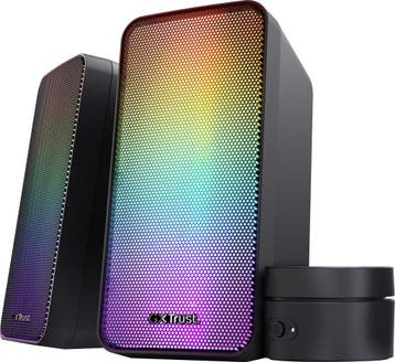 Trust GXT 611 Wezz - Speakerset - RGB verlichting - Zwart, Verzenden, Nieuw