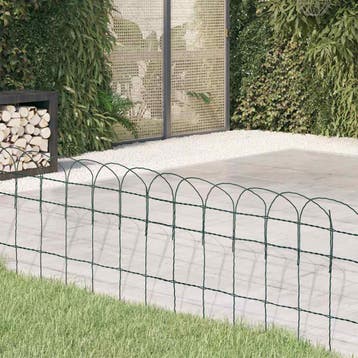 vidaXL Borderafscheiding 10x0,4 m gepoedercoat ijzer, Tuin en Terras, Verzenden, Nieuw