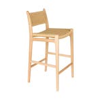 *WOONWINKEL* Dutchbone Cecile Houten Frame Barkruk Naturel, Verzenden, Nieuw
