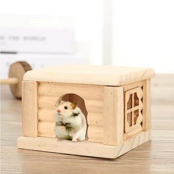 Houten Hamsterhuis met Raam – Schuilplaats voor Knaagdieren, Verzenden, Nieuw