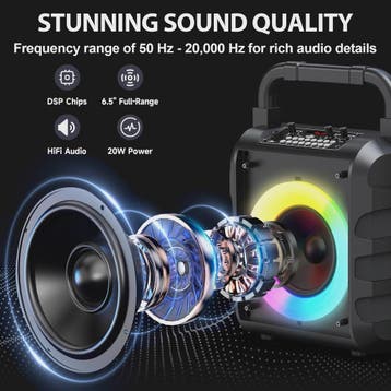 T18 Draagbare Bluetooth Speaker met Microfoon, Karaoke Machi, Verzenden, Nieuw