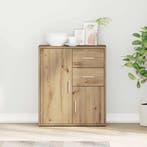 vidaXL Dressoir met lade Artisan Eiken 60 x 31 x 70 cm, Verzenden, Nieuw, Overige houtsoorten, Minder dan 50 cm