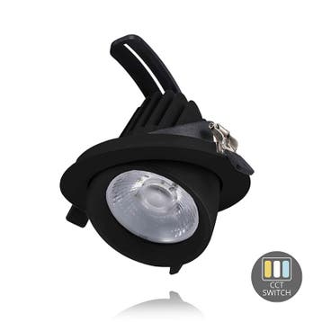 LED Downlight - Kantelbaar - Ø145 - 30w - Zwart - CCT switch, Ophalen of Verzenden, Nieuw