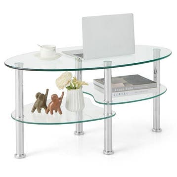 2dekans | Coast Salontafel - 3 Laags - Gehard Glas - Modern, Ophalen of Verzenden, Zo goed als nieuw