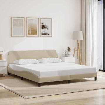 Tweepersoonsbed Dover Stof | Tweedekansje | OP=OP, Eigentijds, Trendy golvend ontwerp, Tweepersoons, Ophalen of Verzenden, Zo goed als nieuw