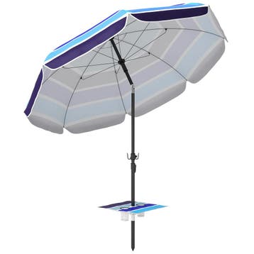 Strandparasol Ø198 Cm UV30+ Strandparasol Met Inklapbare Taf, Verzenden