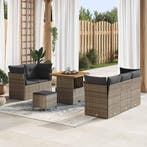 vidaXL Tuin Sofa Set 8 pcs Grijs Poly riet en gepoedercoat, Verzenden, Nieuw, Rotan