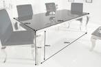 Eettafel Modern Barok 200cm zwart/ 37356, Ophalen of Verzenden, Nieuw