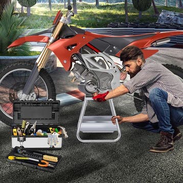 2dekans | Coast Crossmotorliftstandaard – Antislip Oppervlak, Ophalen of Verzenden, Zo goed als nieuw, Costway