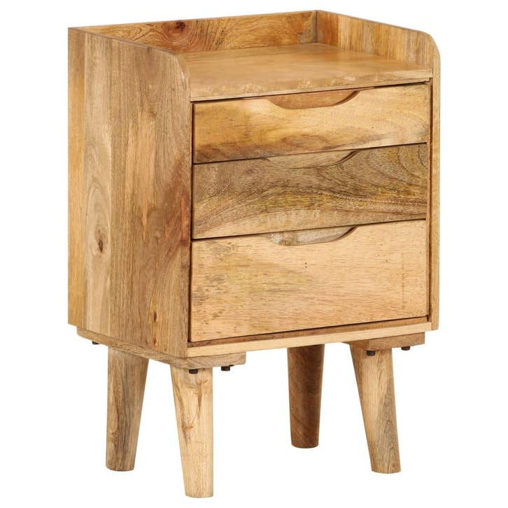 vidaXL Nachtkastje 40x30x59,5 cm massief mangohout, Huis en Inrichting, Slaapkamer | Nachtkastjes, Nieuw, Minder dan 45 cm, Hout