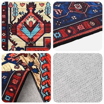 vidaXL Vloerkleed ORIZ Rood 140 x 200 cm 100% polyester, Verzenden, Nieuw, Rood