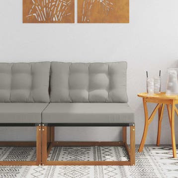 vidaXL Buiten Midden Sofa Massief Acaciahout Naturel, Verzenden, Nieuw