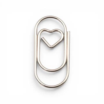 20 mini paperclips zilver hartje - papierklem - leuk inpa..., Ophalen of Verzenden, Nieuw in verpakking, Overige typen