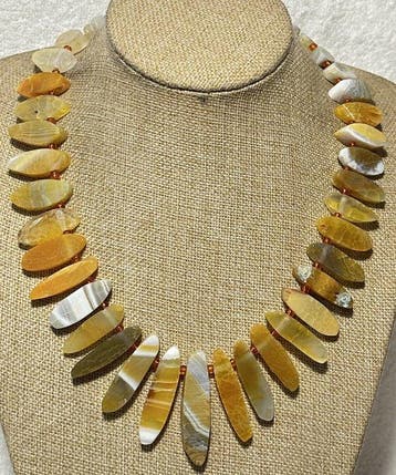 Set van natuurlijk geel agaat uit Brazilië / 905 ct / Zeer
