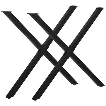 TRUUSK Tafelpoten 2 Stuks X-vorm Staal - Voor Eettafel Burea, Verzenden, Nieuw