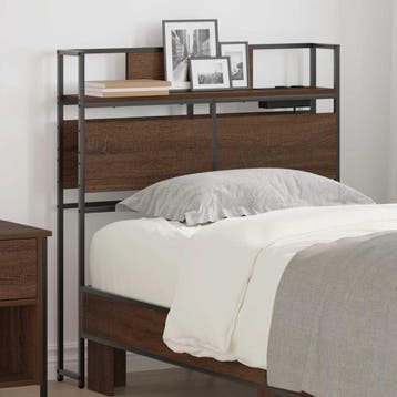 vidaXL Opberghoofdbord bruin eikenkleur Bewerkt hout, Verzenden, Nieuw, Bruin, Hout