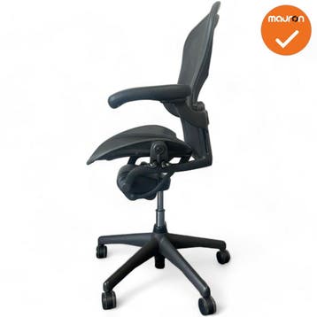 Herman Miller - Aeron - B - zwart voetkruis - Inclusief L..., Werkplek, Ophalen of Verzenden, Gebruikt, Stoel