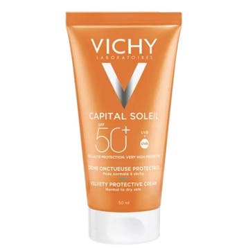 Vichy Capital Soleil Velvety Protective Sunscreen SPF50 50ml, Ophalen of Verzenden, Nieuw, Overige typen