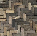 Oude gebakken Dikformaten Geel Bont (op pallets), Tuin en Terras, Tegels en Klinkers, Ophalen of Verzenden, Gebruikt, Keramiek
