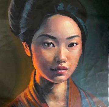 TA Duy Tung (1961) - Le Silence de lAmbre 120 120 cm