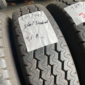 4 x Steel Radial 185-80-14 C Zomerbanden 9mm, 14 inch, Band(en), Zomerbanden, Bestelwagen