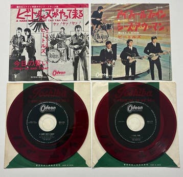 Beatles - Set of 2 Japanese Red Wax Singles – “A Hard Day’s, Nieuw in verpakking
