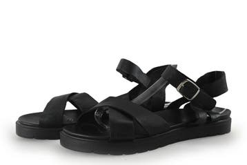 Manfield Sandalen in maat 42 Zwart, Verzenden, Zwart, Sandalen of Muiltjes, Zo goed als nieuw