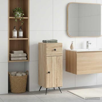 vidaXL Badkamer Opbergkast BREDA Sonoma Eiken 30 x 31 x 80, Verzenden, Nieuw