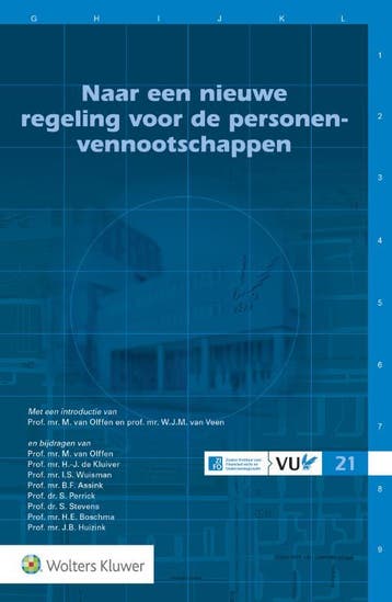 Naar een nieuwe regeling voor de personenvennootschappen /, Verzenden, Zo goed als nieuw