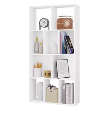 Witte Boekenkast 10 Vakken – Staande Opbergkast 60x120 cm, Verzenden, Nieuw