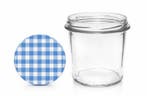 Jampotten 346 ml met twist-off deksel blauw (blok) 6 stuks, Verzenden, Nieuw