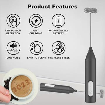 Mini Melkopschuimer - USB Oplaadbaar met 3 Snelheden voor Ko, Verzenden, Nieuw