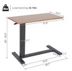 Overbed Tafel op Wielen – Verstelbaar, Industrieel Design (, Verzenden, Nieuw