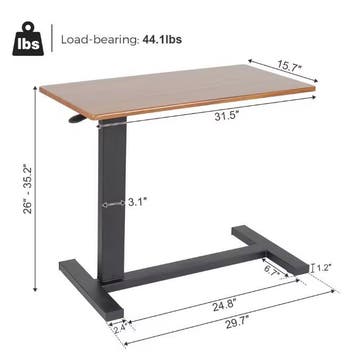 Overbed Tafel op Wielen – Verstelbaar, Industrieel Design (, Computers en Software, Laptoptafels, Verzenden, Nieuw