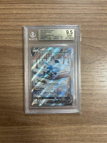 Pokémon - 1 Graded card - Glaceon V 175 Foil, Full art -, Nieuw