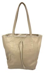 Beige Vera Pelle leren shopper, Verzenden, Nieuw
