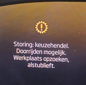 Keuzehendel reparatie fout P27F5 storing