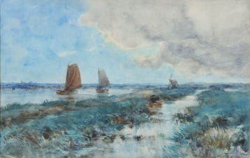 Willem Hendrik van der Nat (1864–1929) - Aan het water