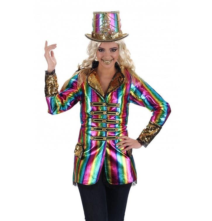 Crazy Cabaretier Jasje Rainbow Multikleur, Kleding | Dames, Carnavalskleding en Feestkleding, Nieuw, Ophalen of Verzenden
