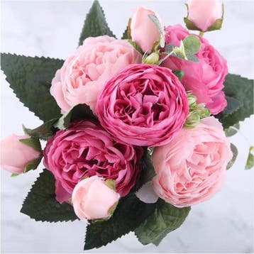 Kunst Boeket - Zijden Rozen Roos Bloemen Luxe Boeketten, Verzenden, Nieuw