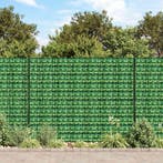 vidaXL Tuinschermen 4 st 35x0,19 m PVC groen, Verzenden, Nieuw, Kunststof, Minder dan 1 meter